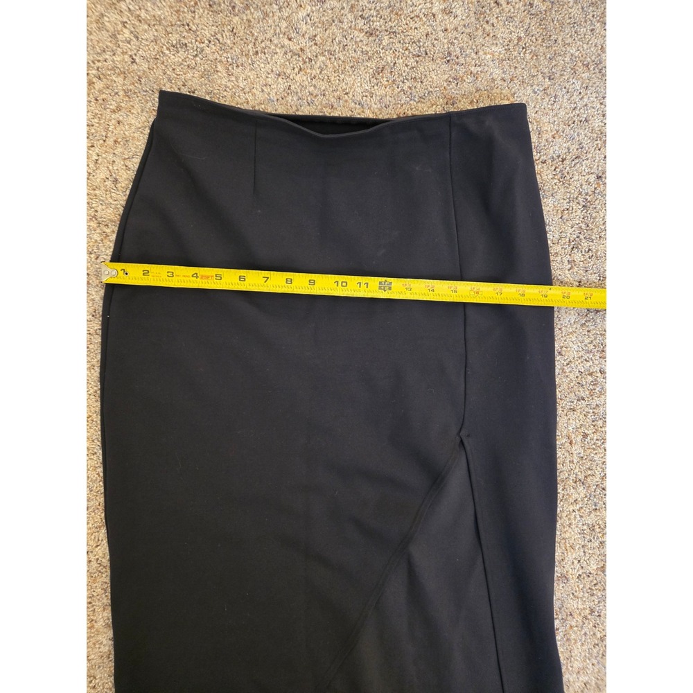 Abercrombie & Fitch Black Wide Slit Pencil Midi Skirt Large - Picture 10 of 10